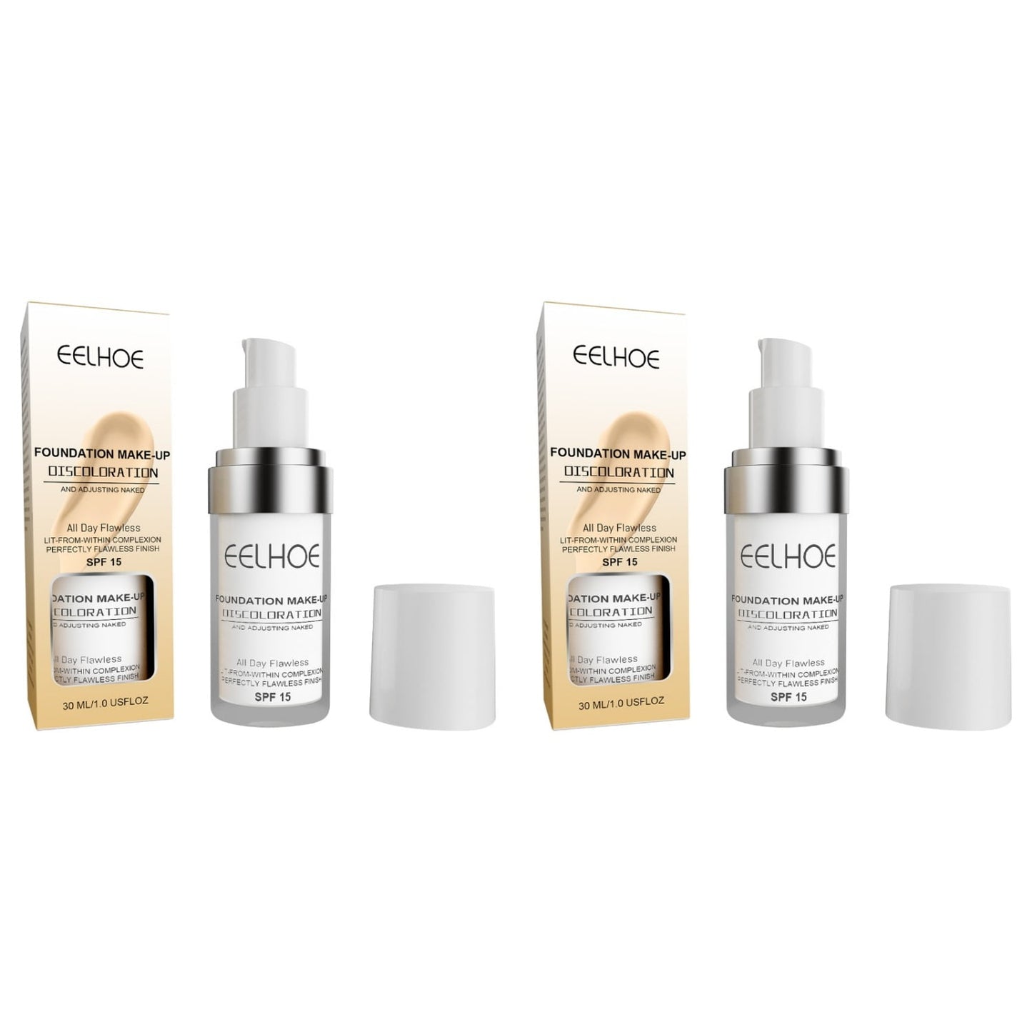 30ML Flawless Colour Changing Warm Skin Tone Foundation,Naturally Blends Moisturizing Foundation Makeup,Long Lasting Waterproof Poreless Liquid Foundation