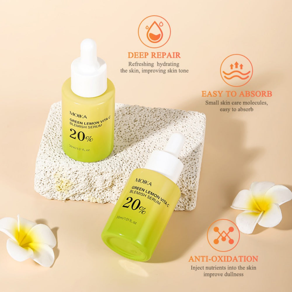 Green Lemon Vitamin C Serum with Vitamin E, Hyaluronic & Ferulic Acid 1.1 fl.oz / 30ml