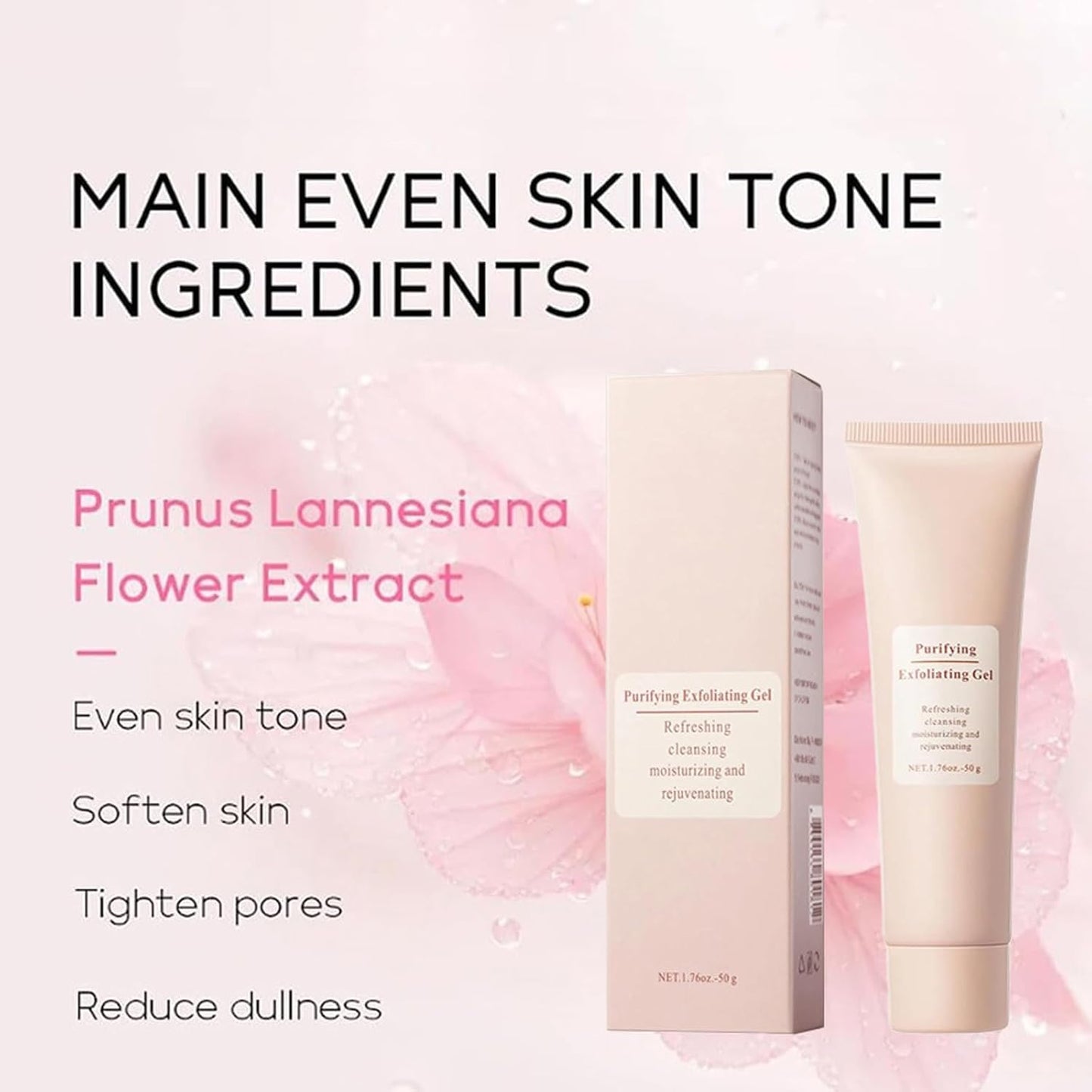 Purifying Exfoliating Gel, Purifying Exfoliating Gel Cream, Face and Body Exfoliating Scrub Gel for Face and Body