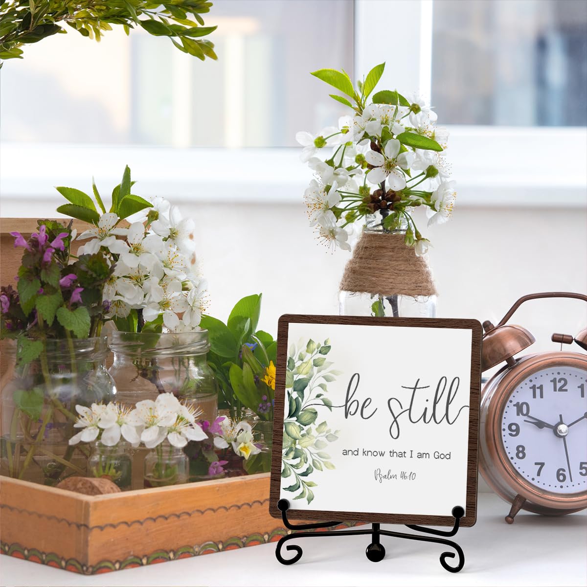 Inspirational Office Desk Decor, Dear God Thank You Sign, Desk Decorations For Office Home Living Room Classroom, Shelf Decor, Inspirational Christian Gifts, Wooden Plaque With Stand