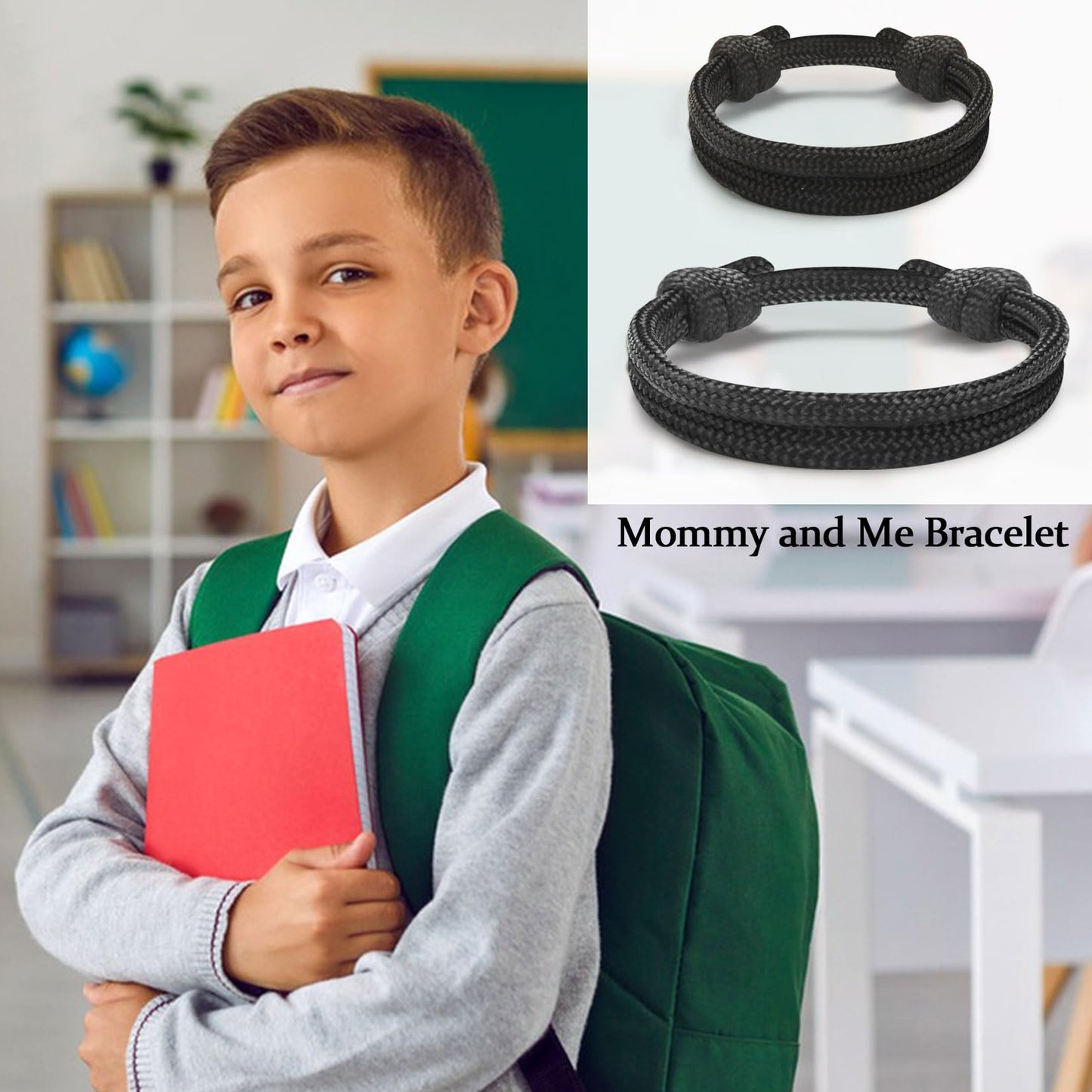First Day of School Gifts Mommy and Me Bracelets Mother Son Back to School Gifts