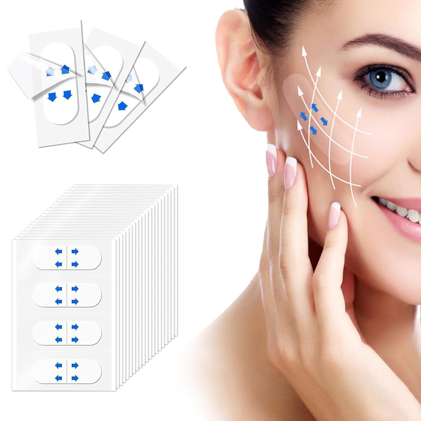120Pcs Face Tape Face Lift Tape Invisible Lifting Invisible Instant Face Tape for Wrinkles Sagging Skin Double Chin