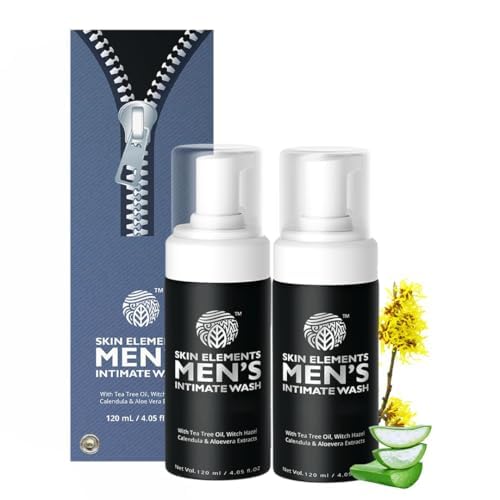 Intimate Wash for Men | pH Balanced Foaming Wash with Tea Tree Oil & Aloe Vera | Soothes, Refreshes & Maintains Hygiene | 4.05 fl. oz. |