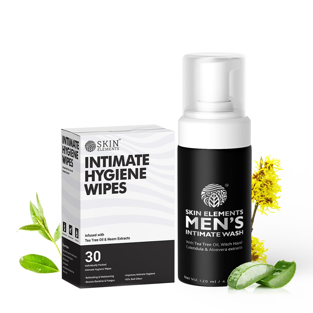 Intimate Wash for Men | pH Balanced Foaming Wash with Tea Tree Oil & Aloe Vera | Soothes, Refreshes & Maintains Hygiene | 4.05 fl. oz. |