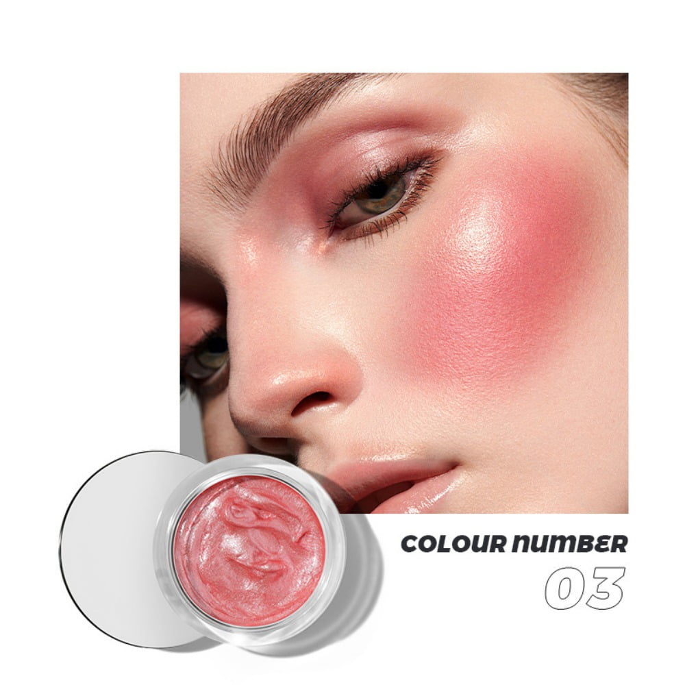 Blush Glow Lipstick Blush Cream Cheeks Lips Eyes 3 in 1 Makeup Highlights Blend Colors for Lasting